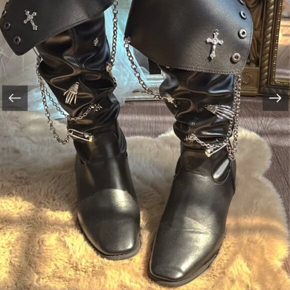 Goth alternative pirate boots - Picture 2 of 2